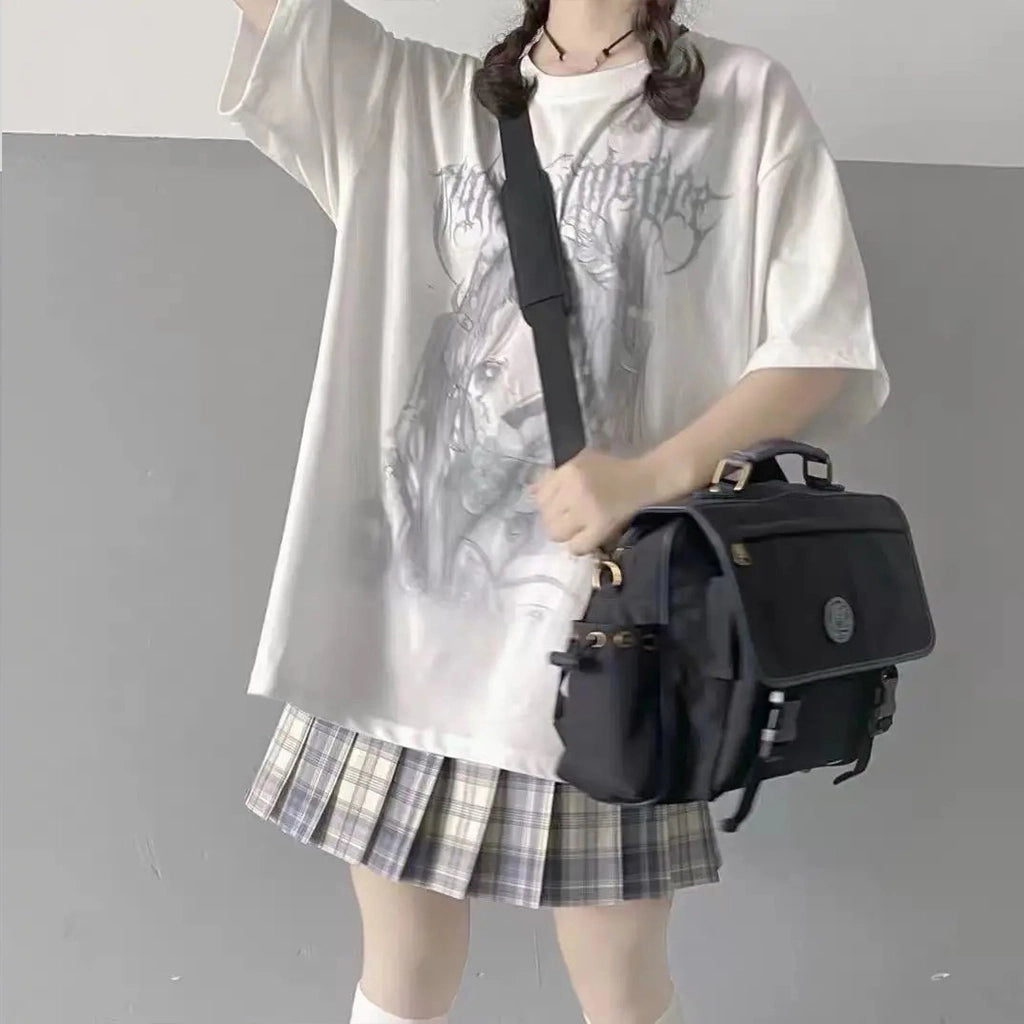 White Gothic Anime Tee