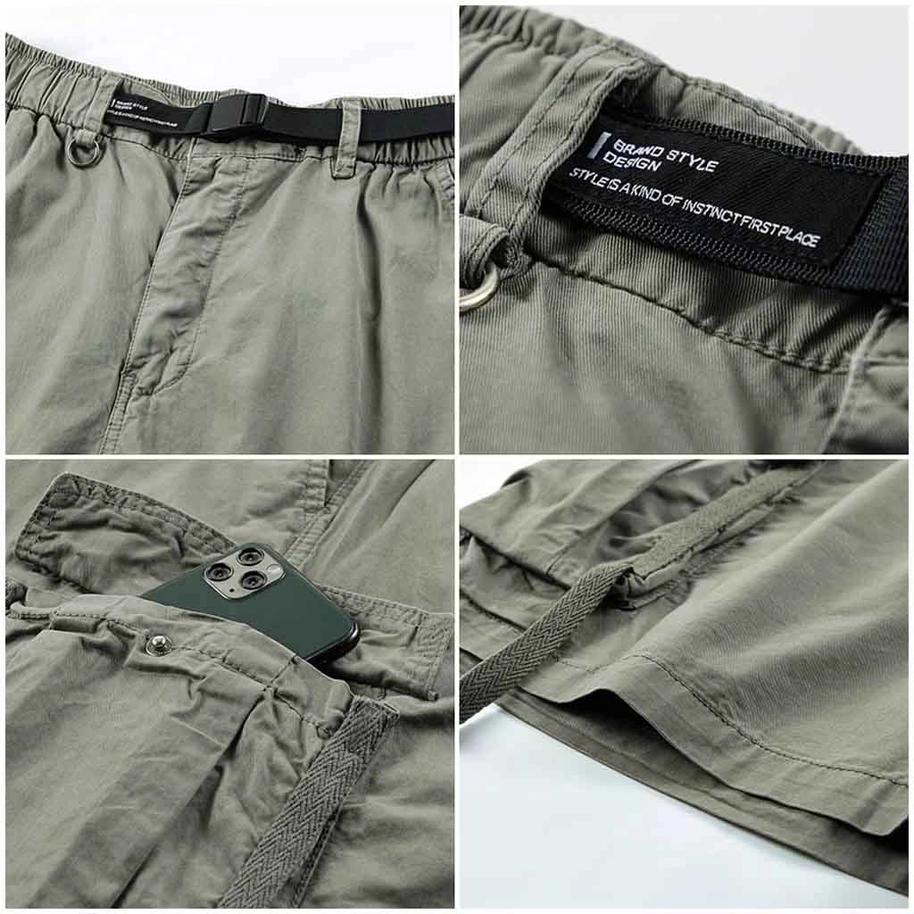 Military Green Utility Shorts