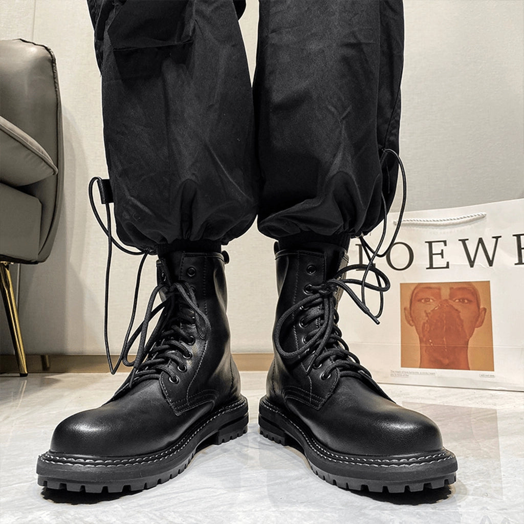 Oversize Leather Boots