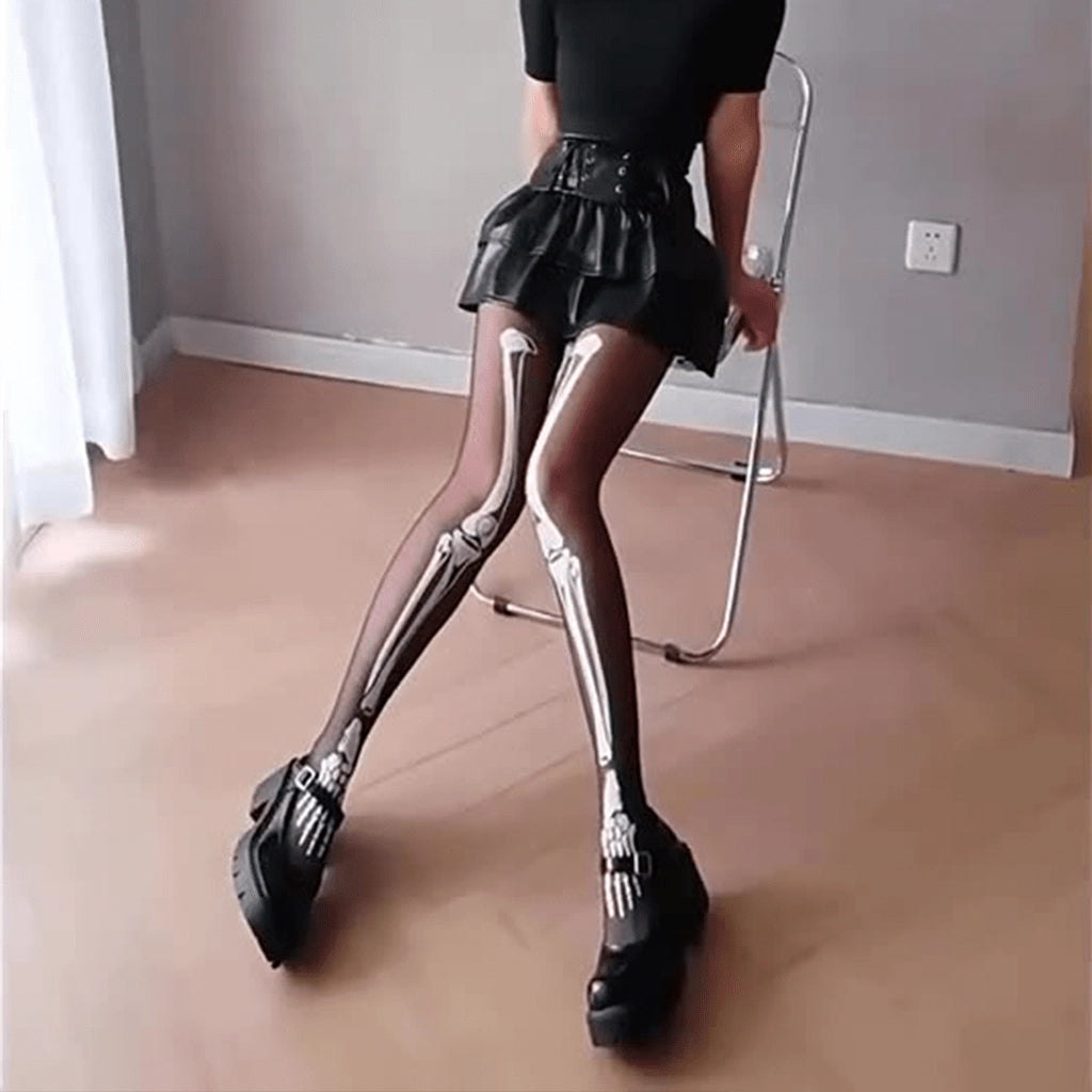 Glow Skeleton Stockings