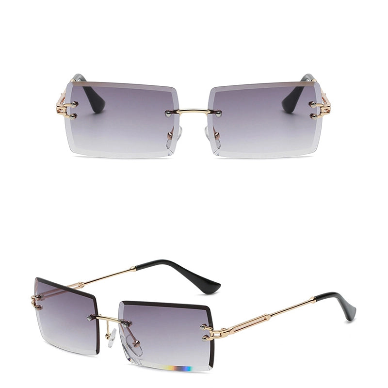 Rimless Gradient Techwear Sunglasses