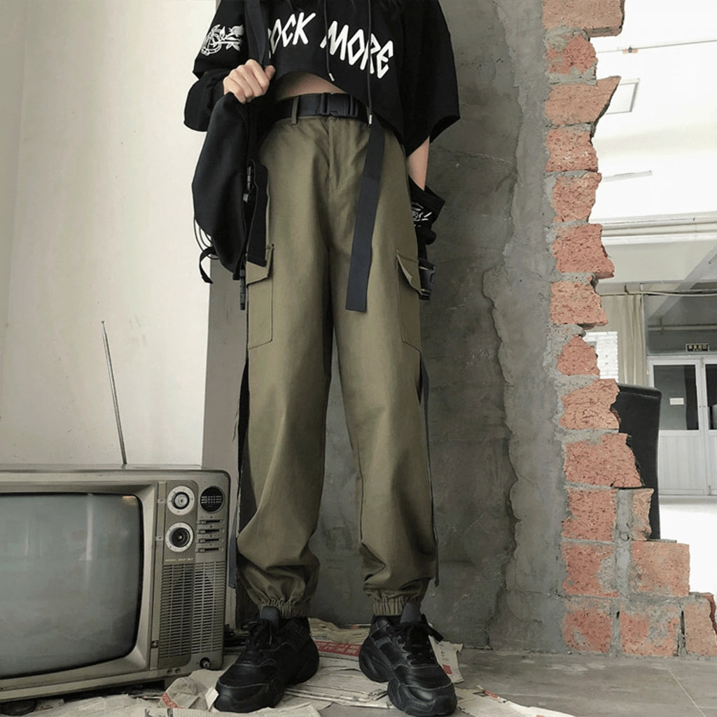 Green Pants with Utility Pockets