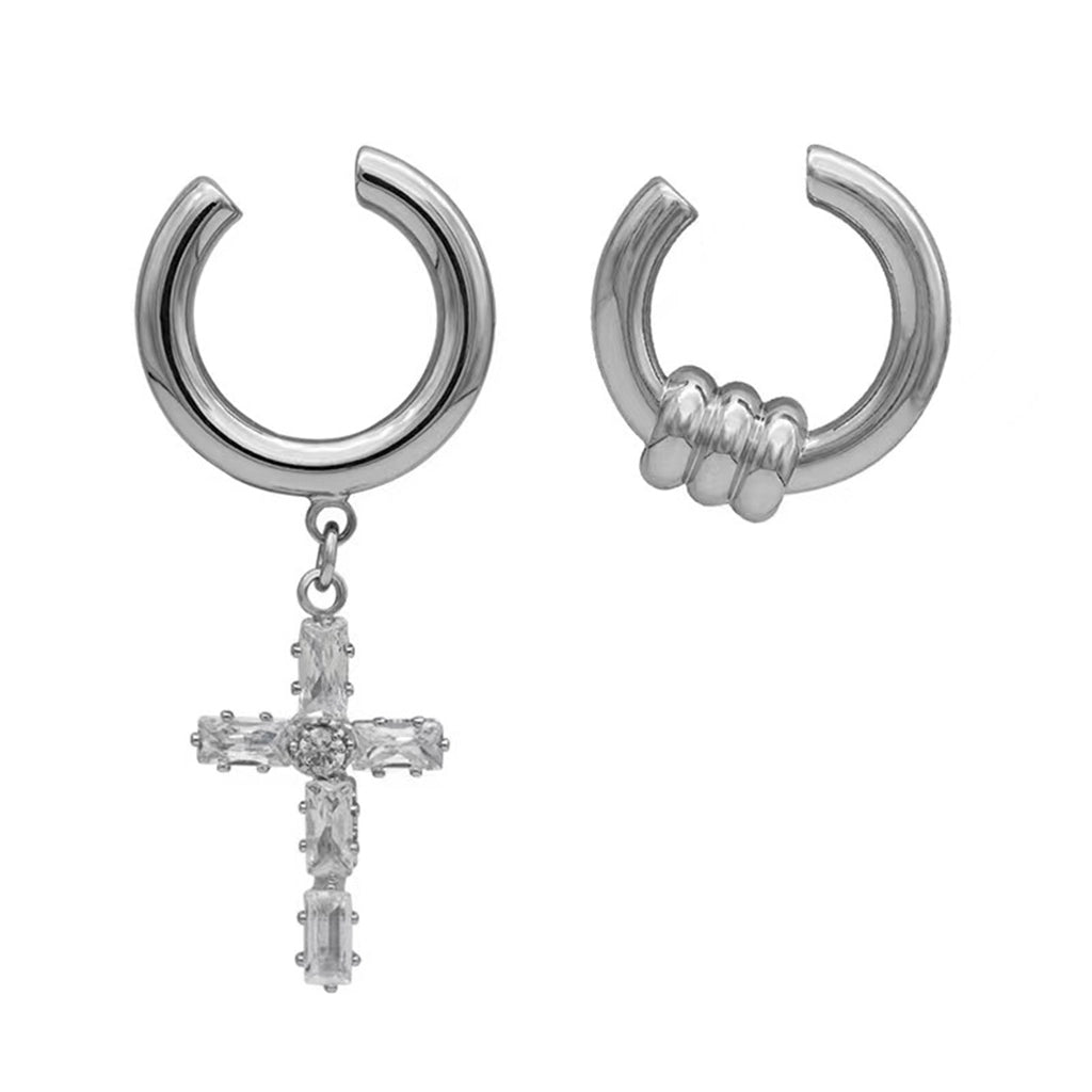 Crystal Cross Earrings