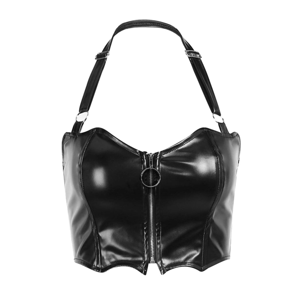 Gothic PU Leather Top