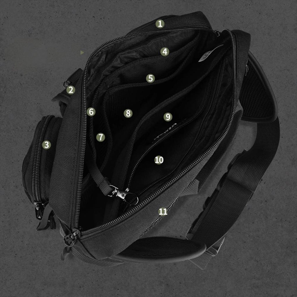 Crossbody Tech Bag with 11 Compartments