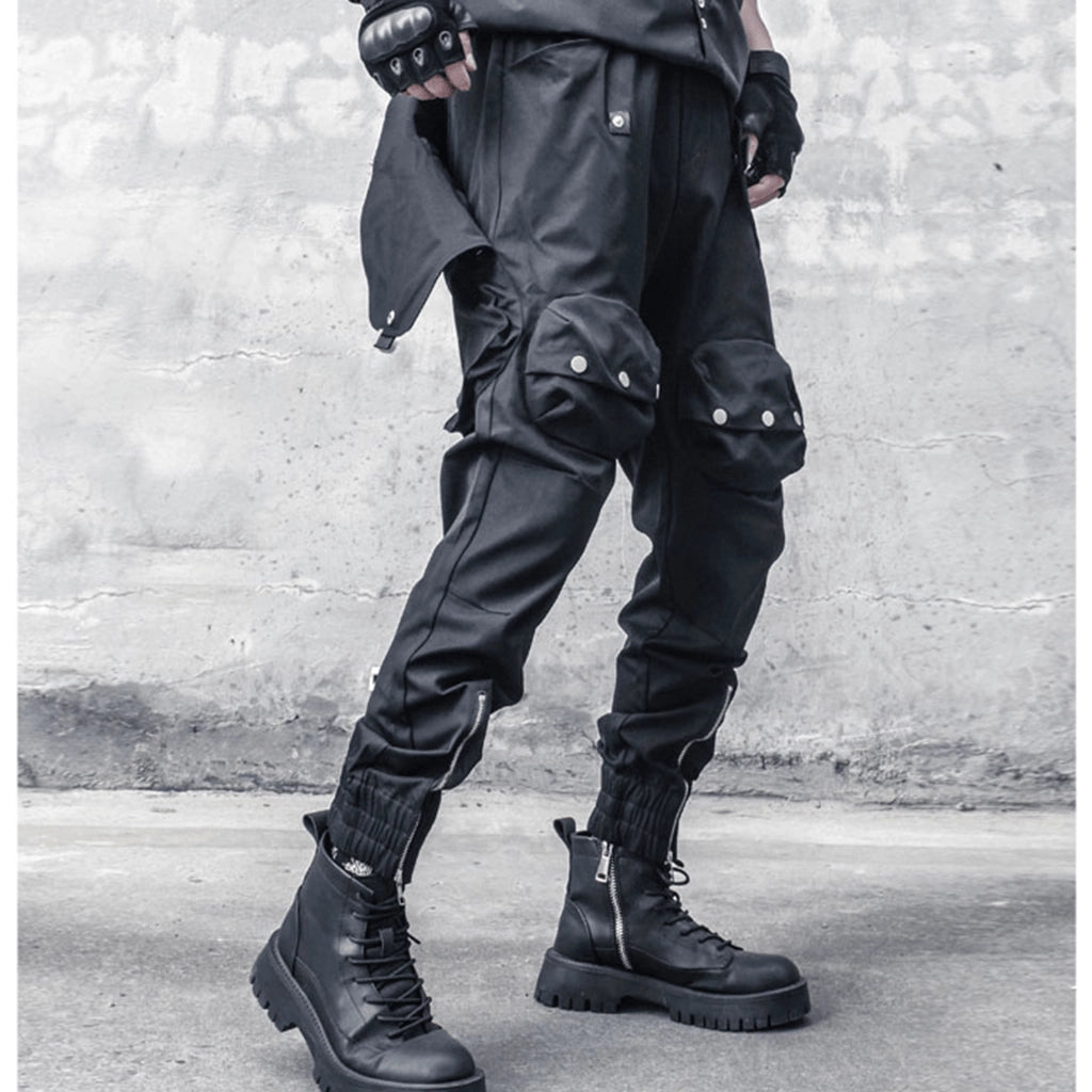 Black Cargo Techwear Pants