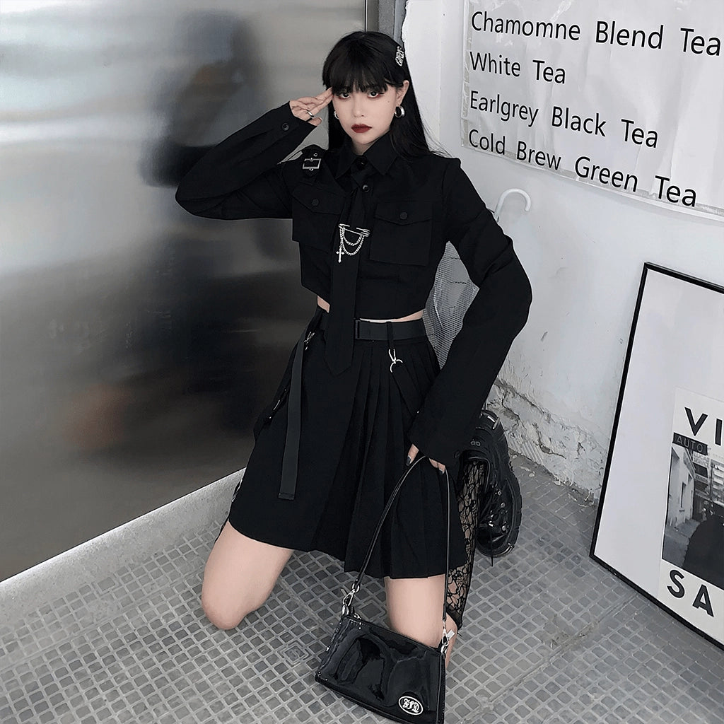 Embroidery Urban Techwear Skirt