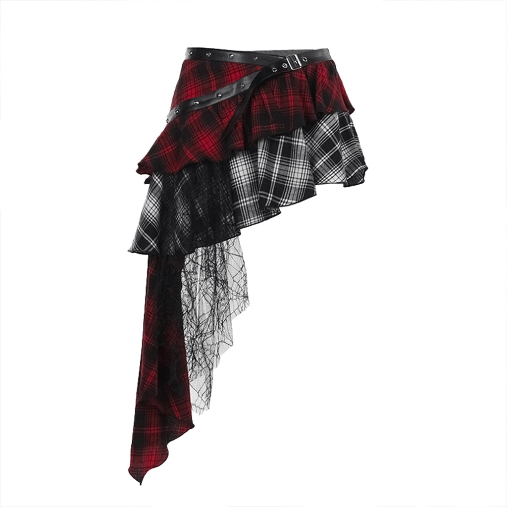 Red Grunge Skirt
