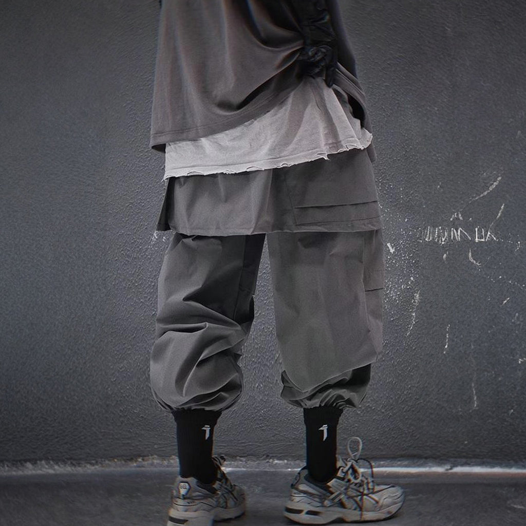 Windproof Techwear Joggers with Layered