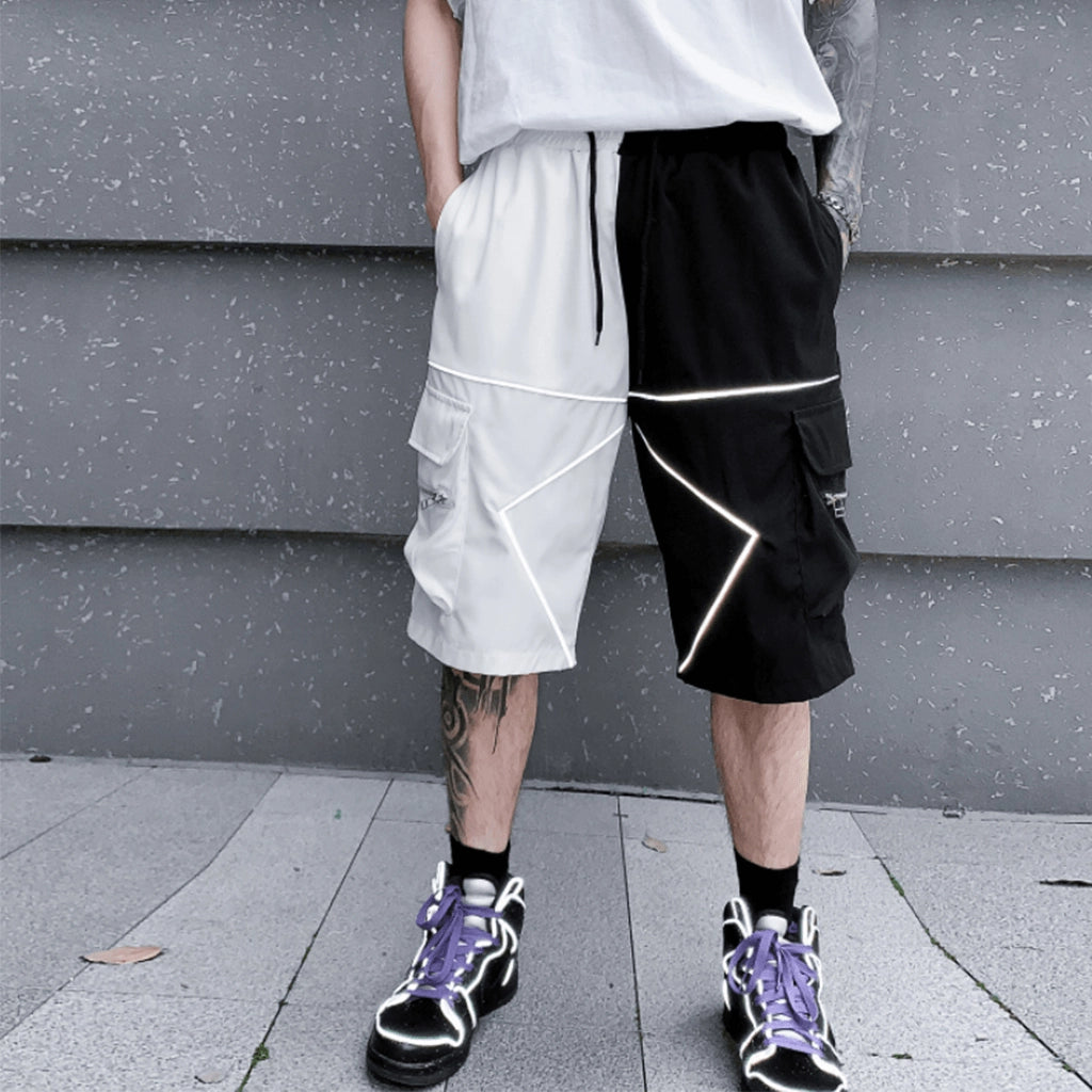 Black White Tech Shorts