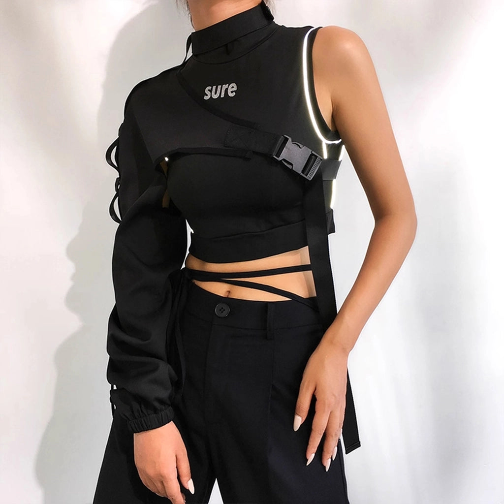 Tactical Buckle Crop Top
