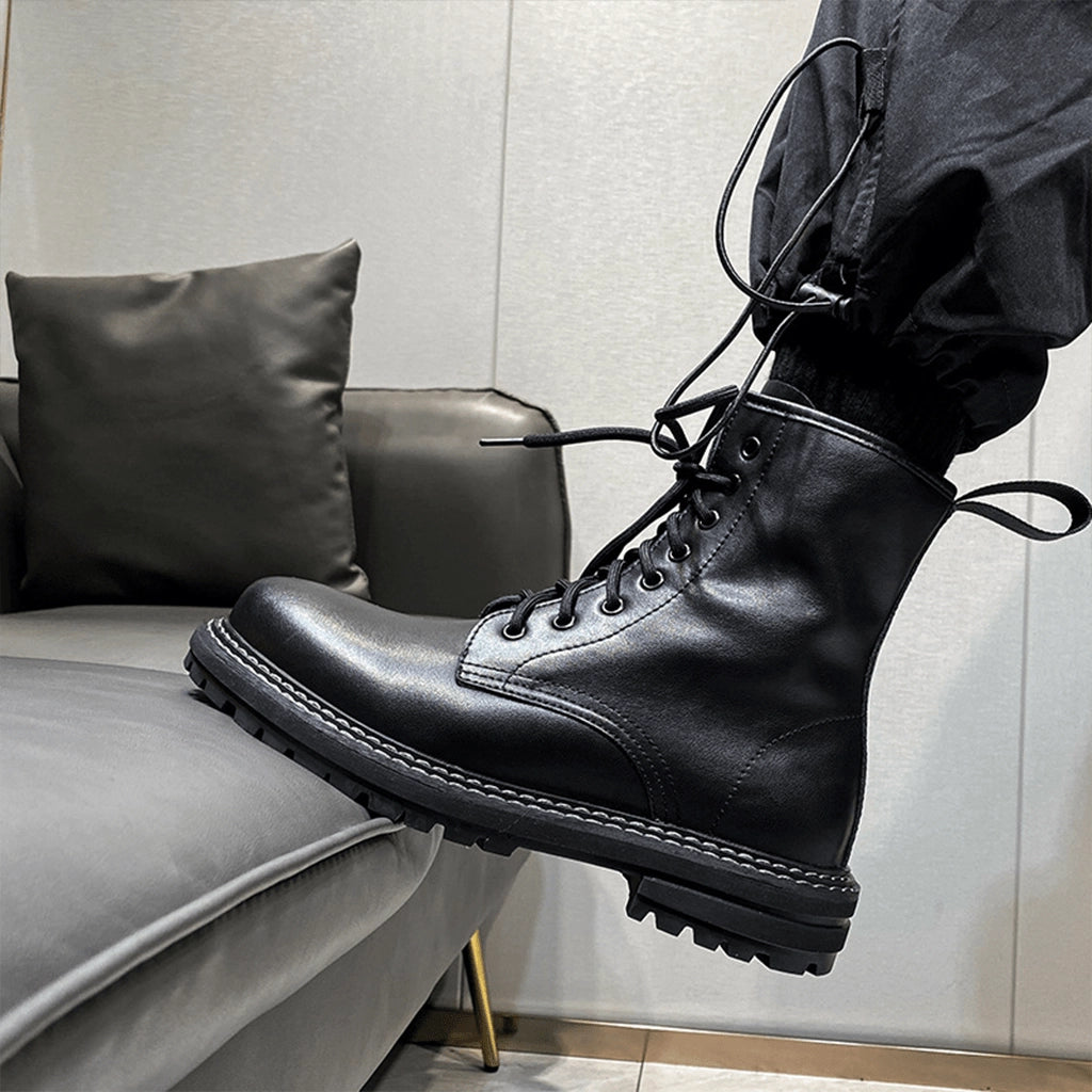 Oversize Leather Boots