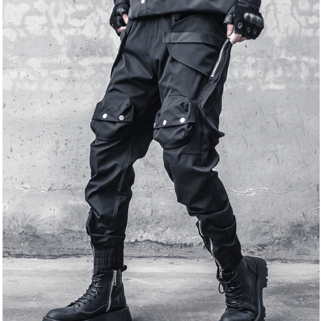 Black Cargo Techwear Pants