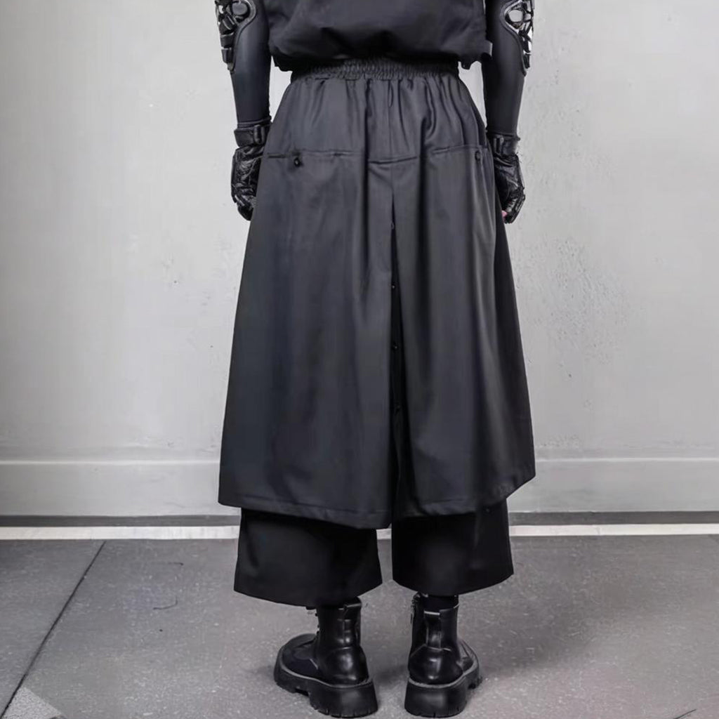 Multilayered Black Trousers