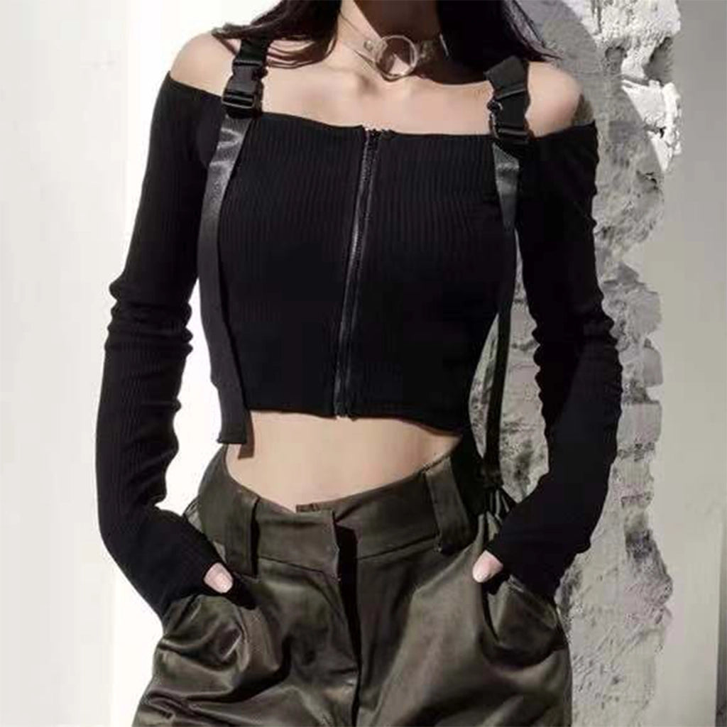 Tactical Off-Shoulder Top