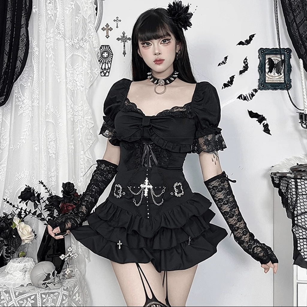High Waist Gothic Skirt
