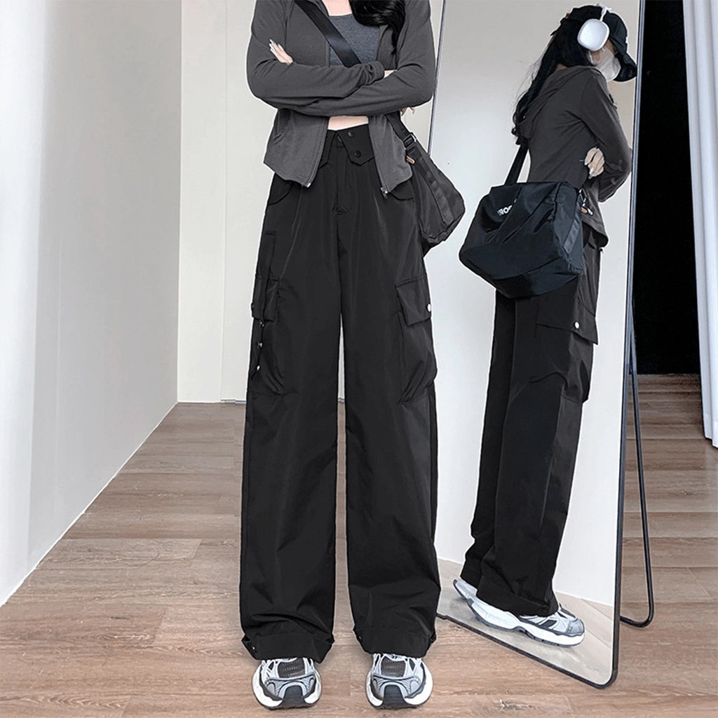 High-Waisted Cargo Pants