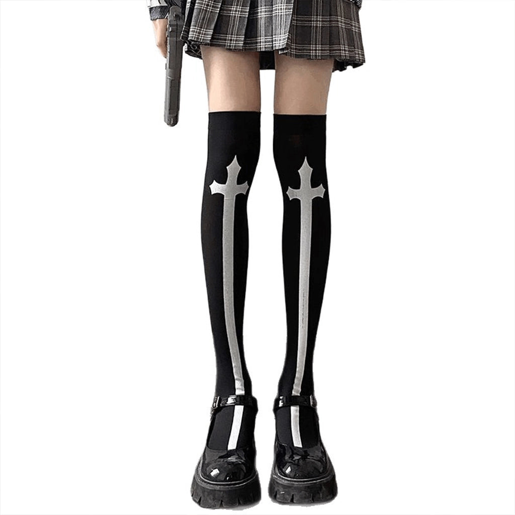 Gothic Cross Socks