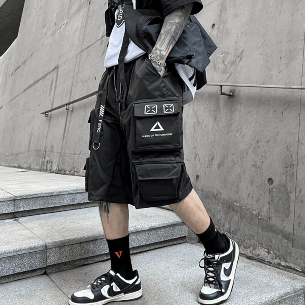 Utility Pockets Techwear Shorts