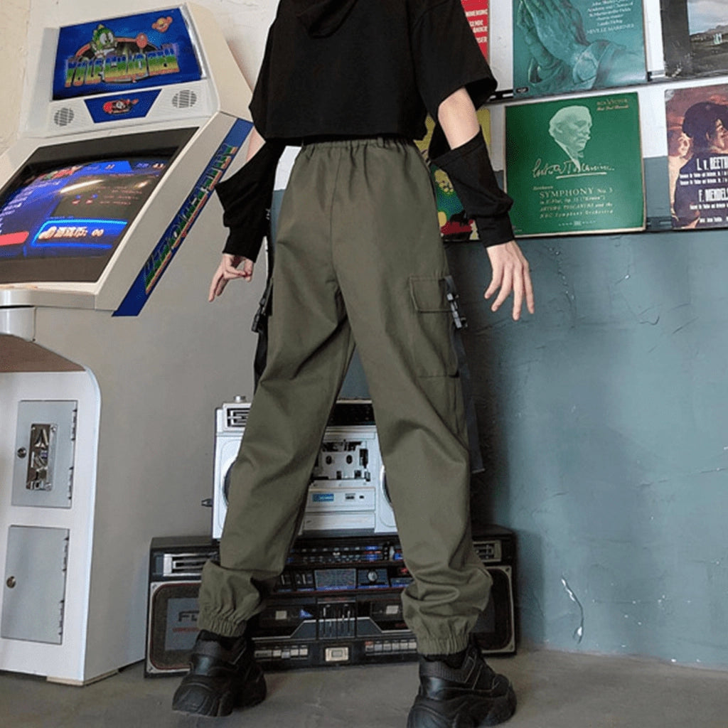 Green Pants with Utility Pockets