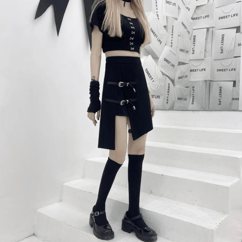 Asymmetrical Techwear Skirt