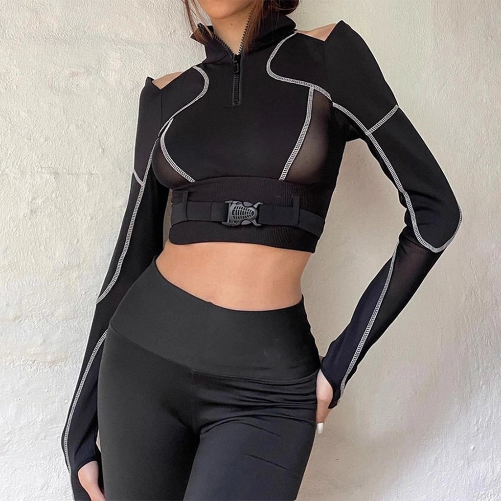 Cyberpunk Mesh Crop Top