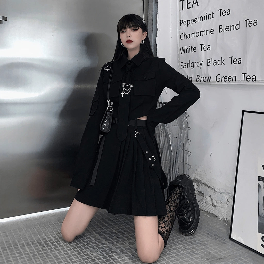 Embroidery Urban Techwear Skirt