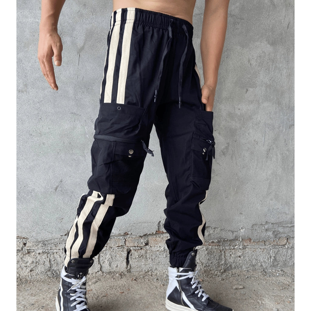 Striped Techwear Joggers