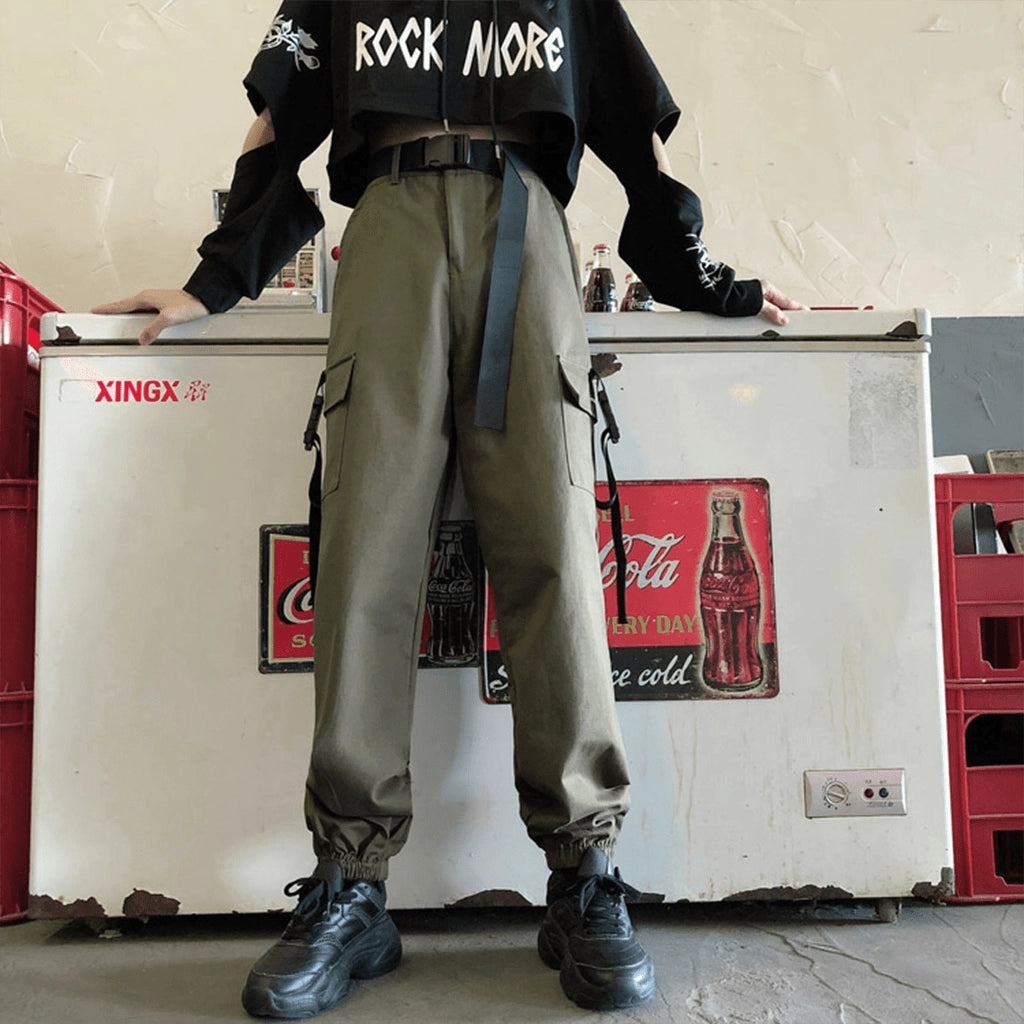 Green Pants with Utility Pockets