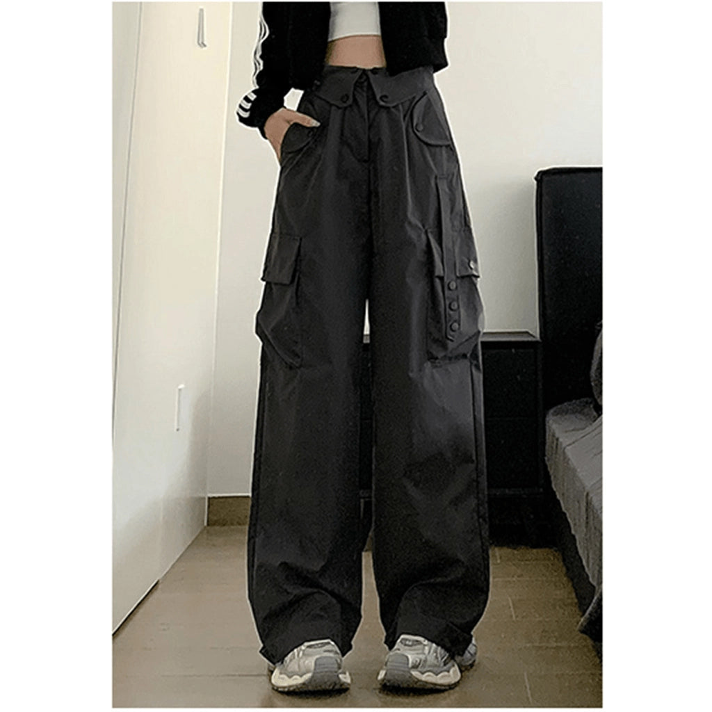 High-Waisted Cargo Pants