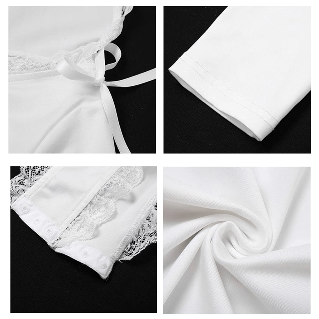 White Hooded Bodysuit