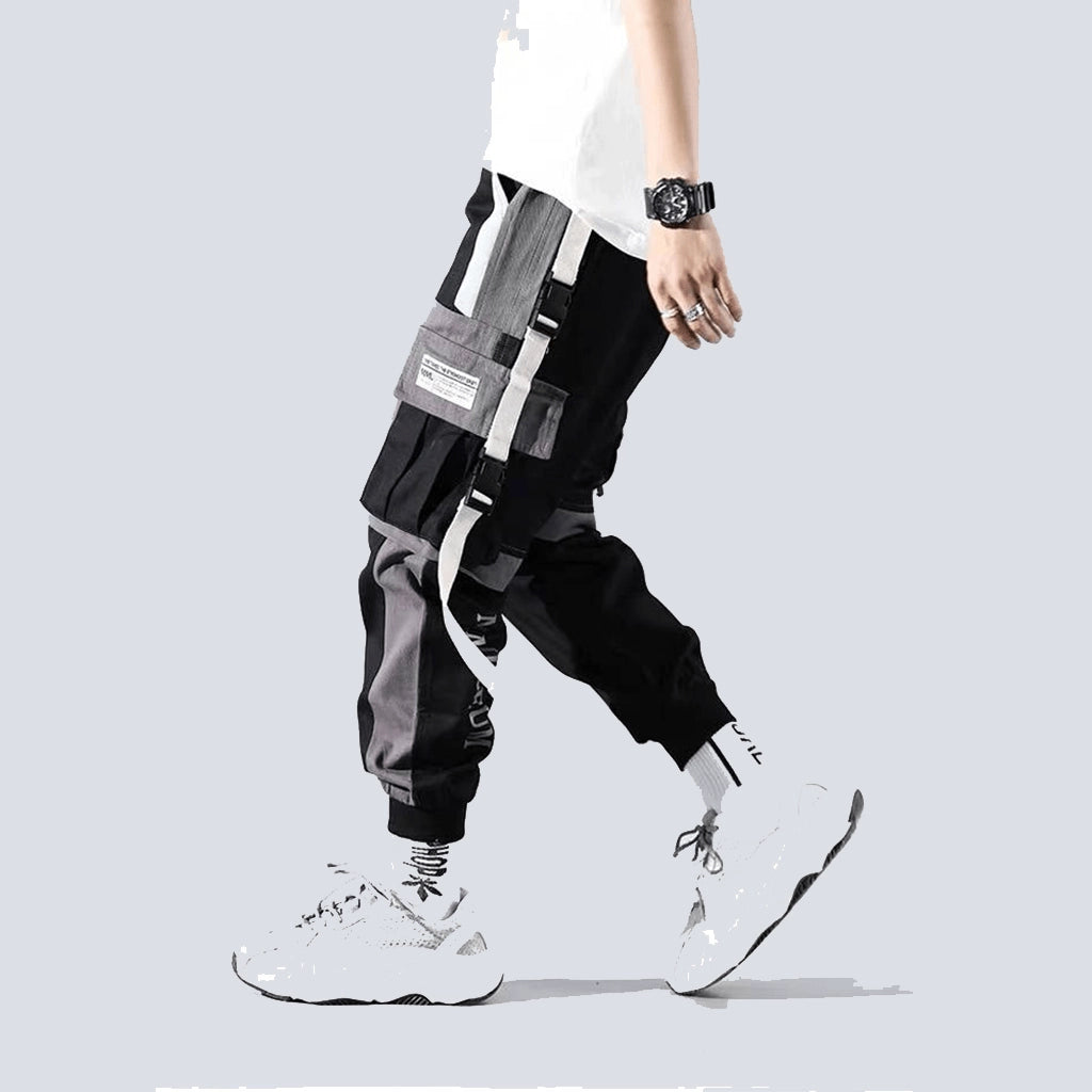 Black and White Patchwork Pants