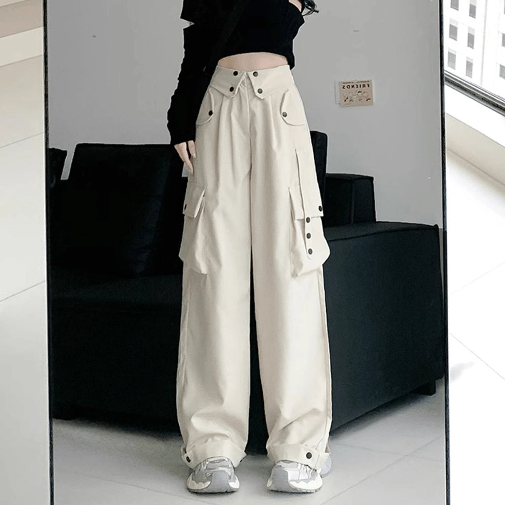High-Waisted Cargo Pants