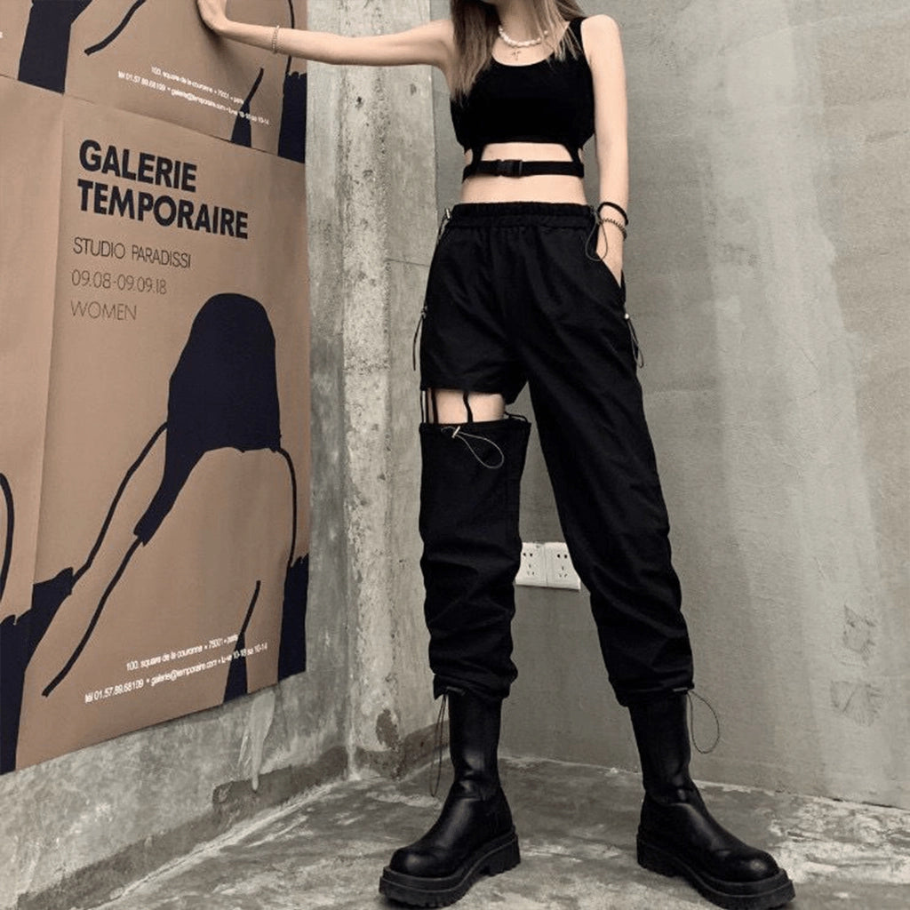 Cut-Out Cargo Pants