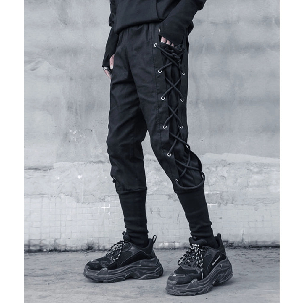 Lace-Up Techwear Pants