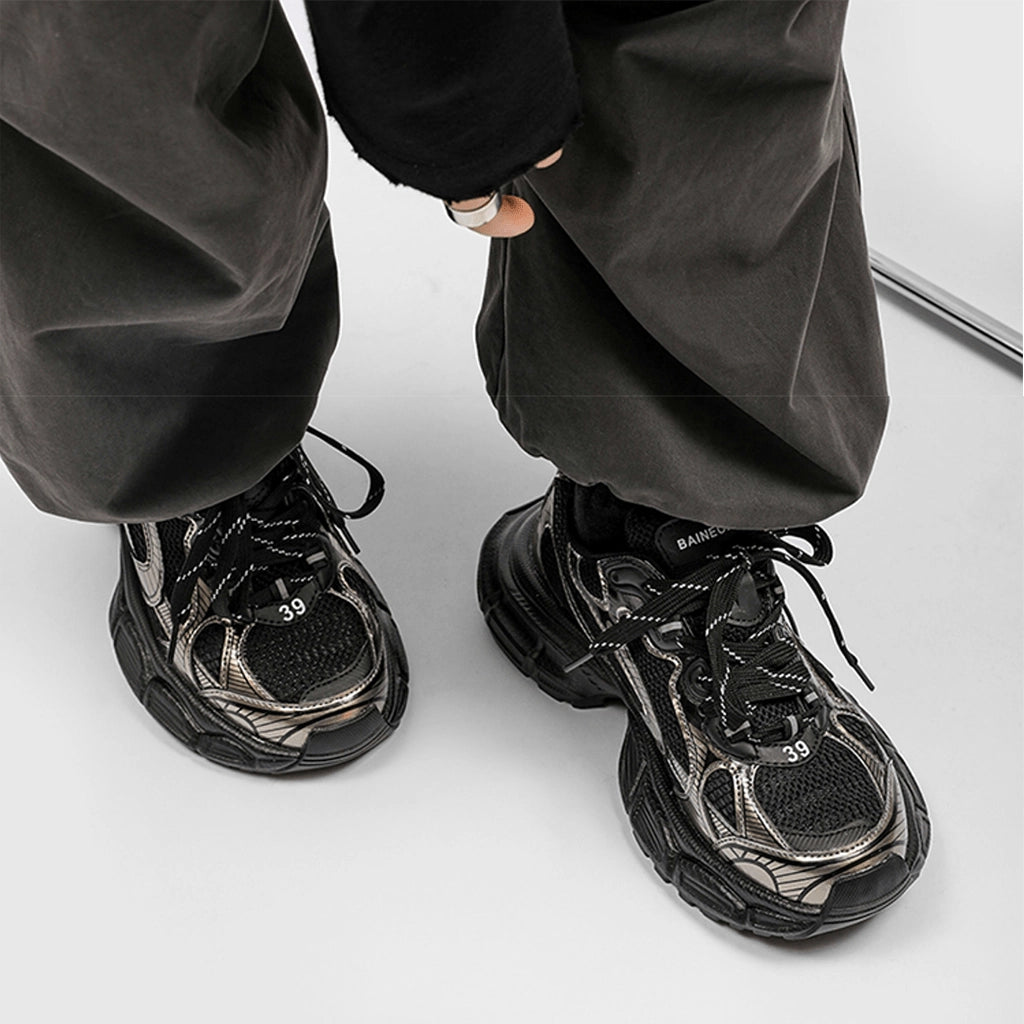 Metallic Finish Sneakers