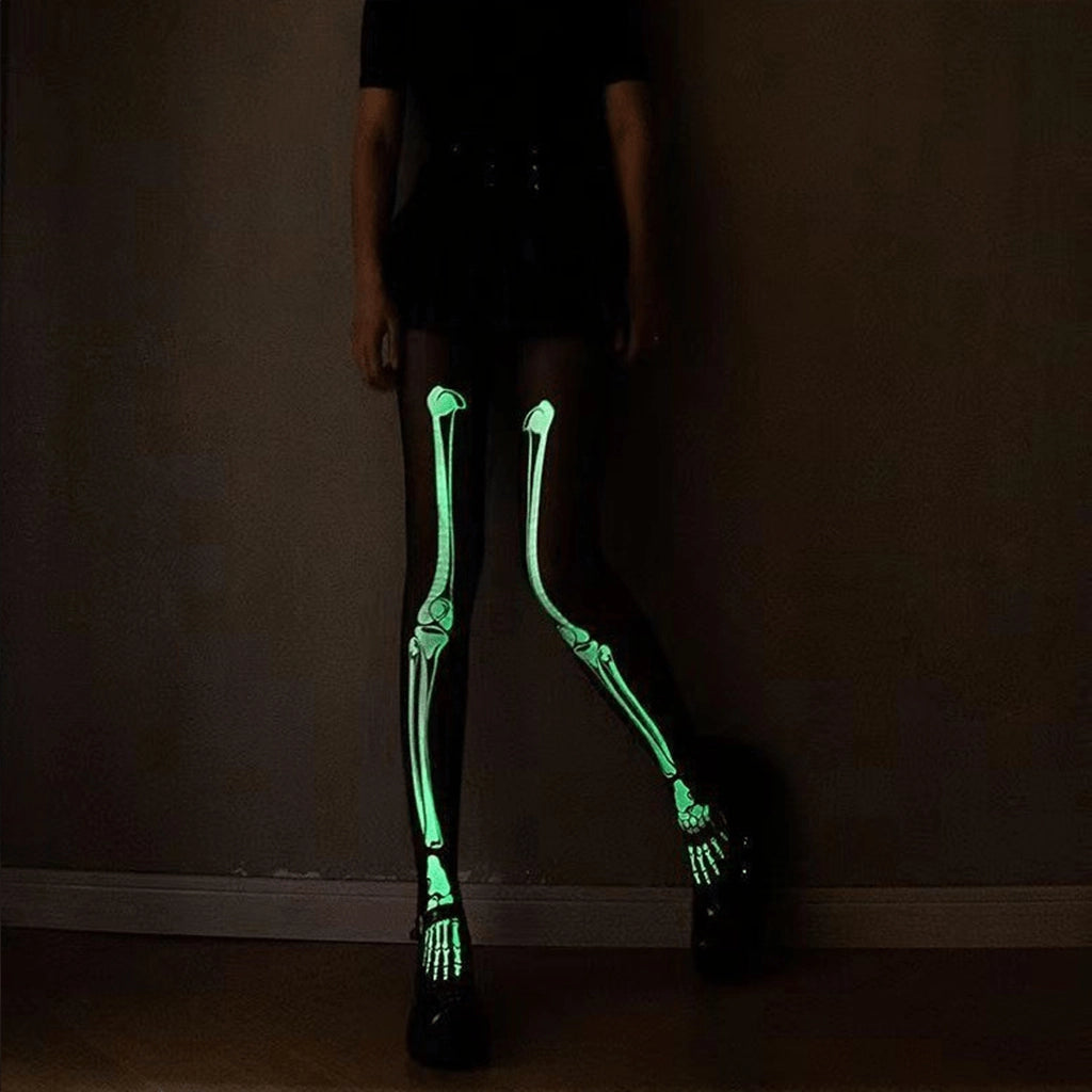 Glow Skeleton Stockings