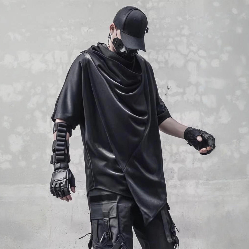 Futuristic Draped Tech Shirt