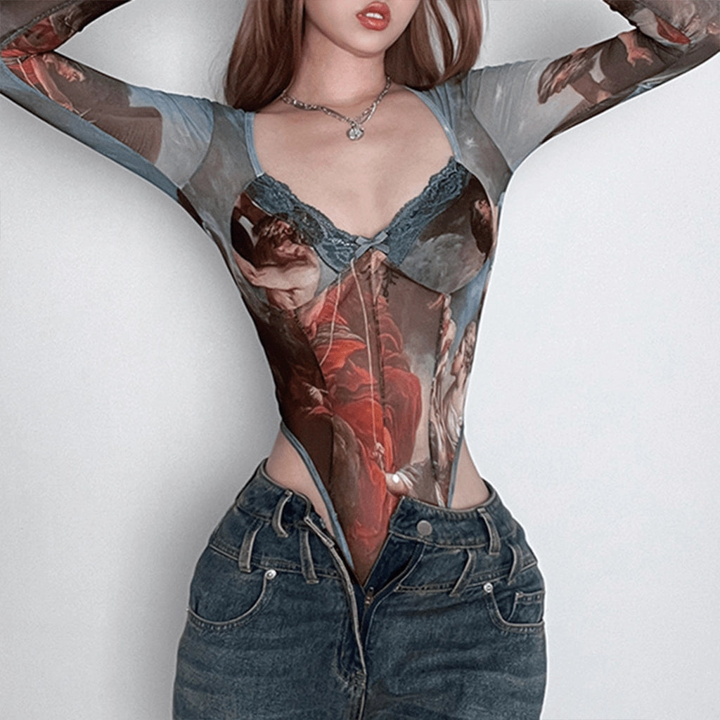 Renaissance Print Bodysuit