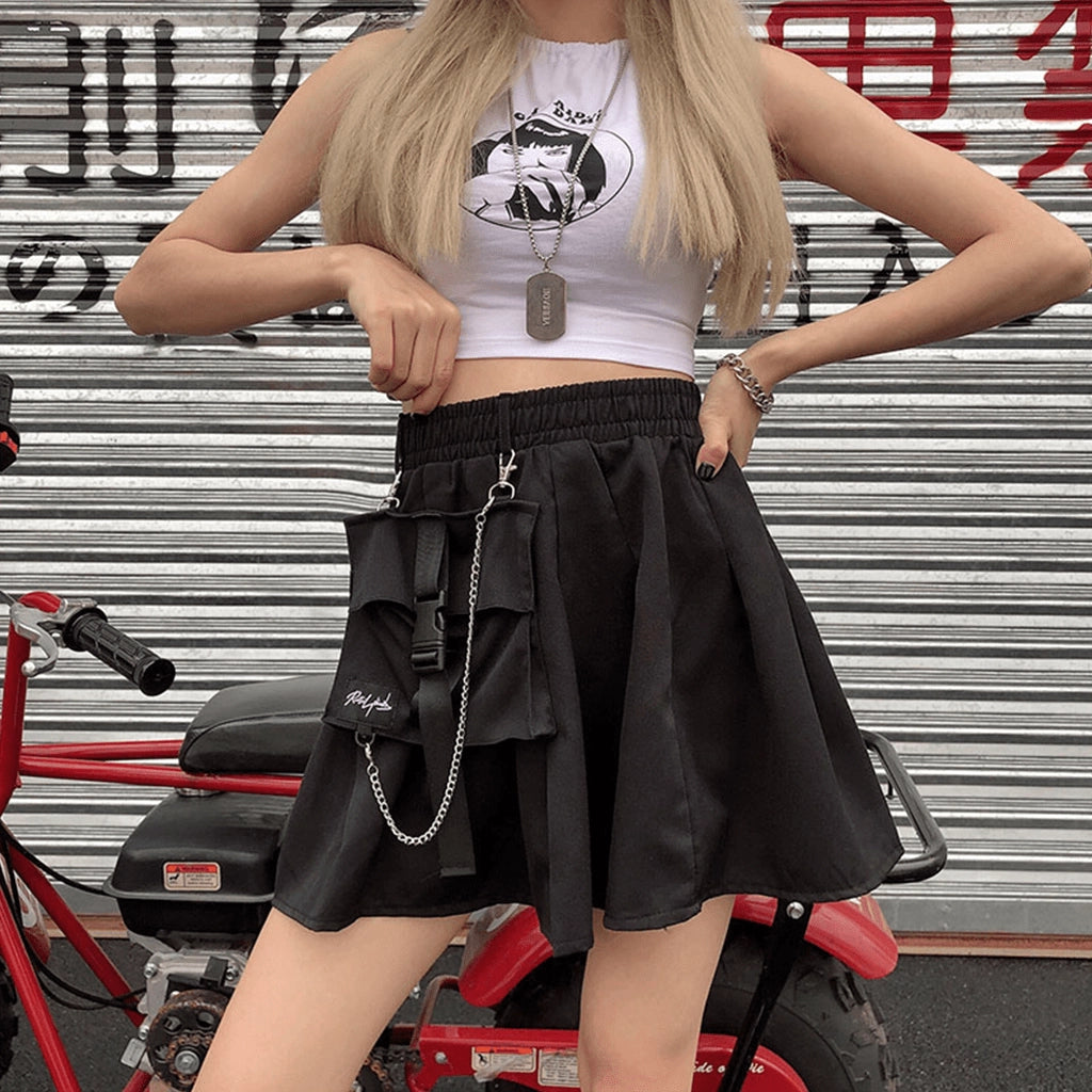 Industrial Pleated Skirt