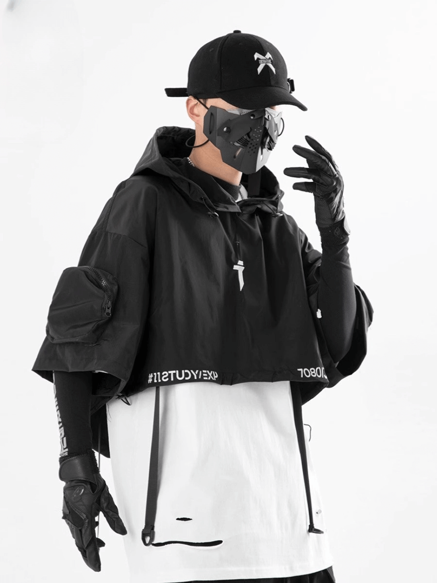 Cropped Techwear Hoodie