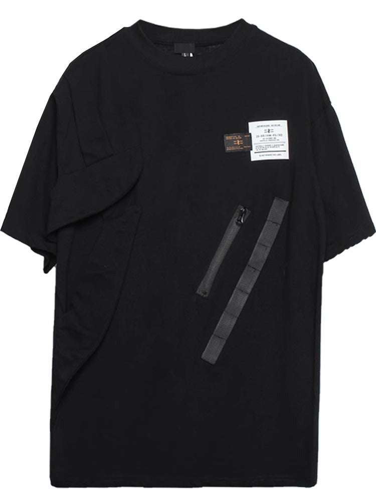 Black Cotton Crew T-Shirt