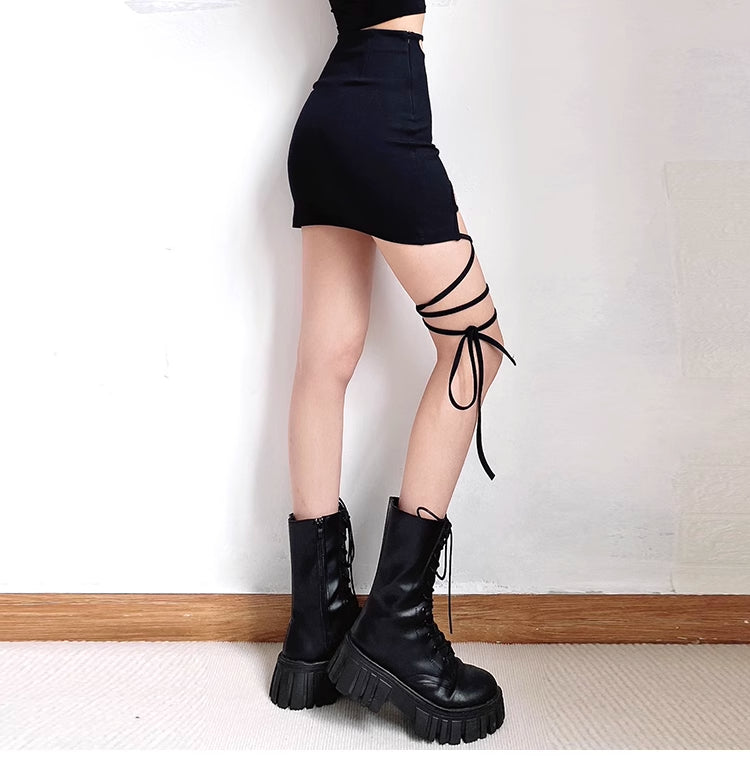 Hollow Mini Skirt