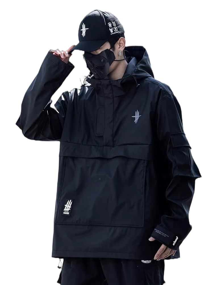 Black Cargo Techwear Jacket