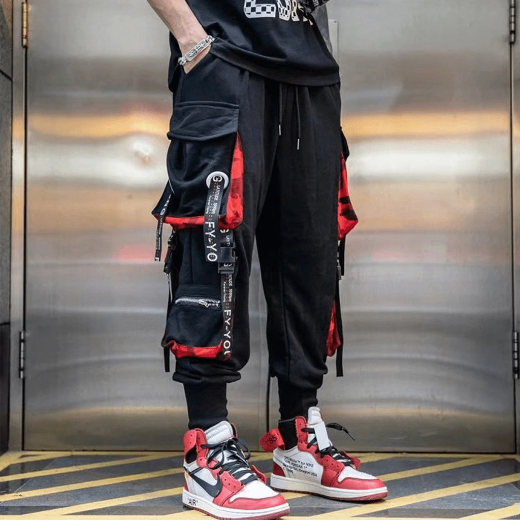 Red Camo Techwear Pants