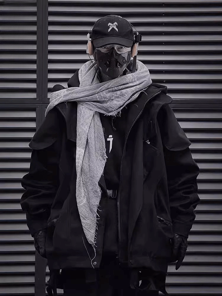 Layered Techwear Hoodie