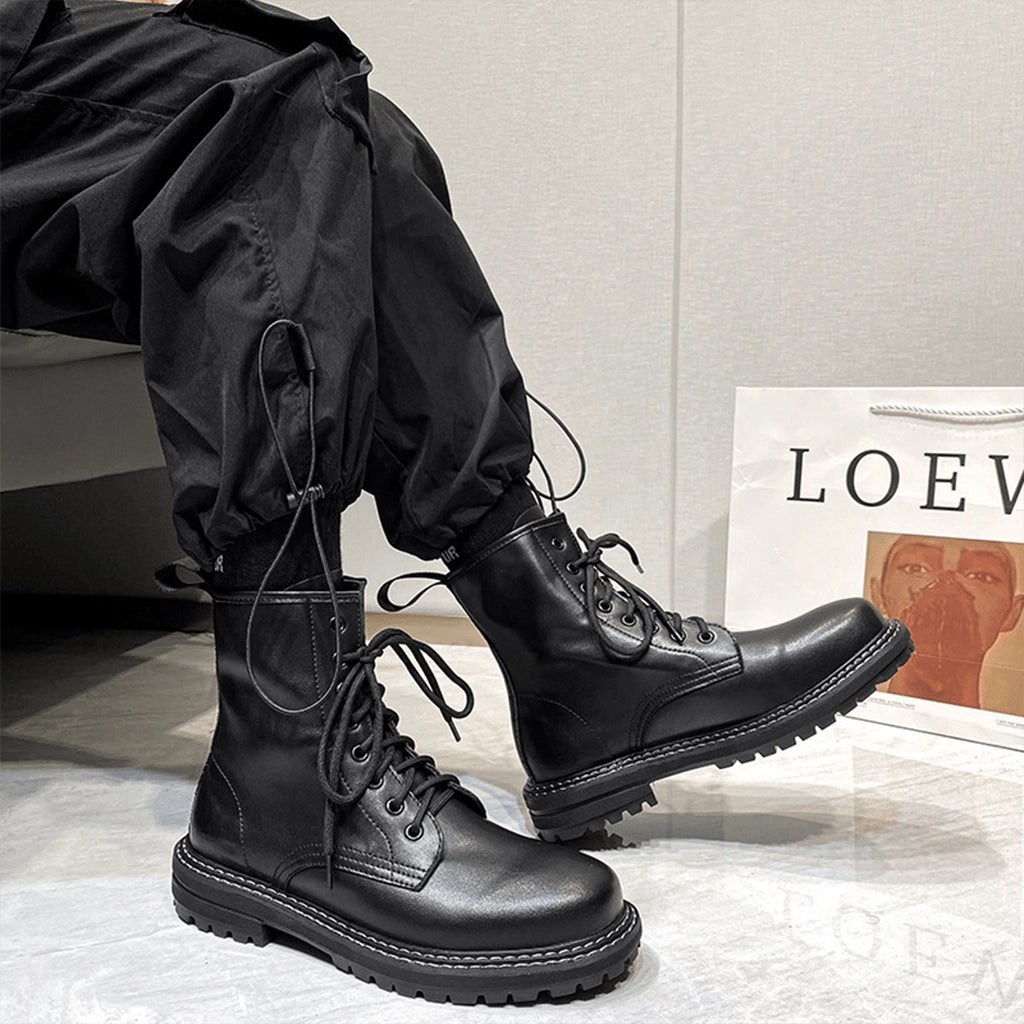 Oversize Leather Boots