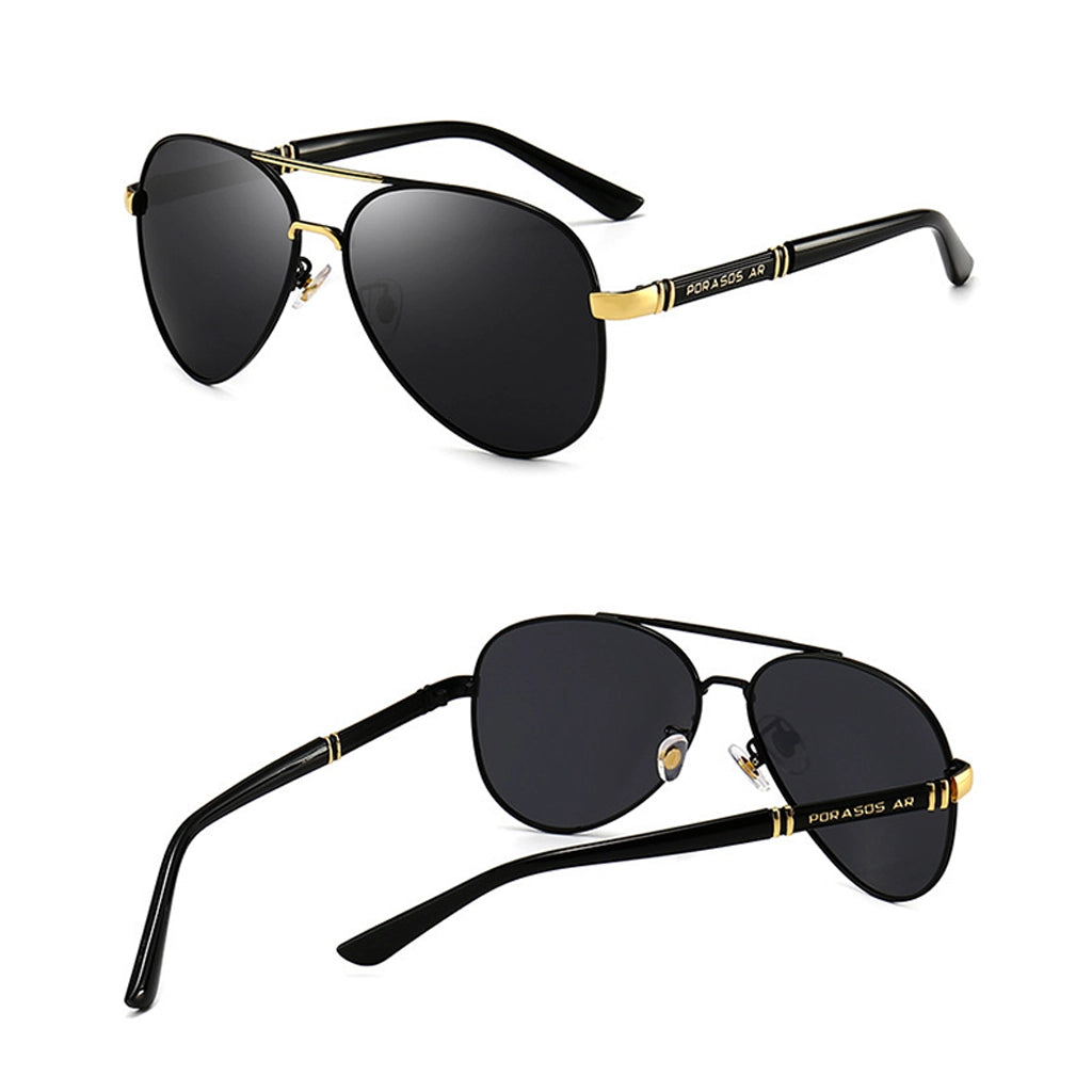 Black Lens Aviator Sunglasses