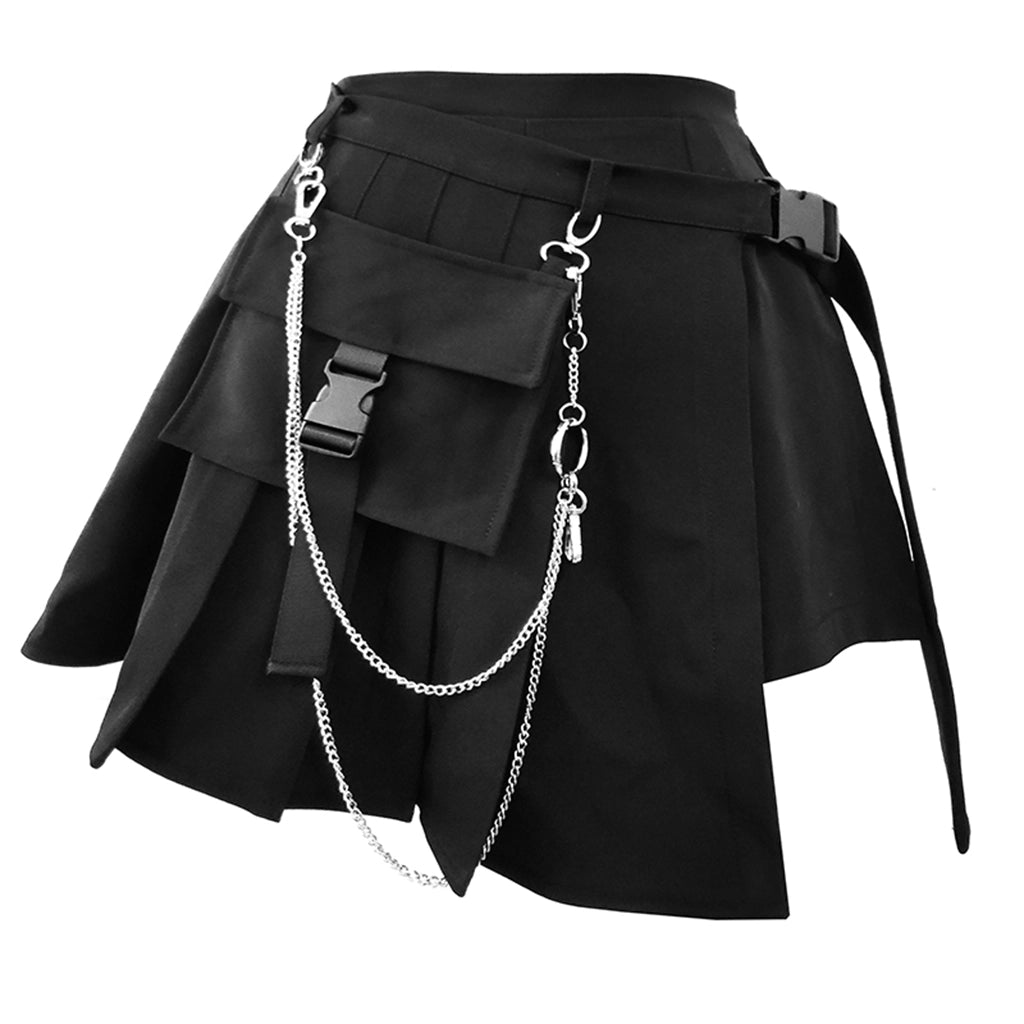 Tactical Streetwear Mini Skirt