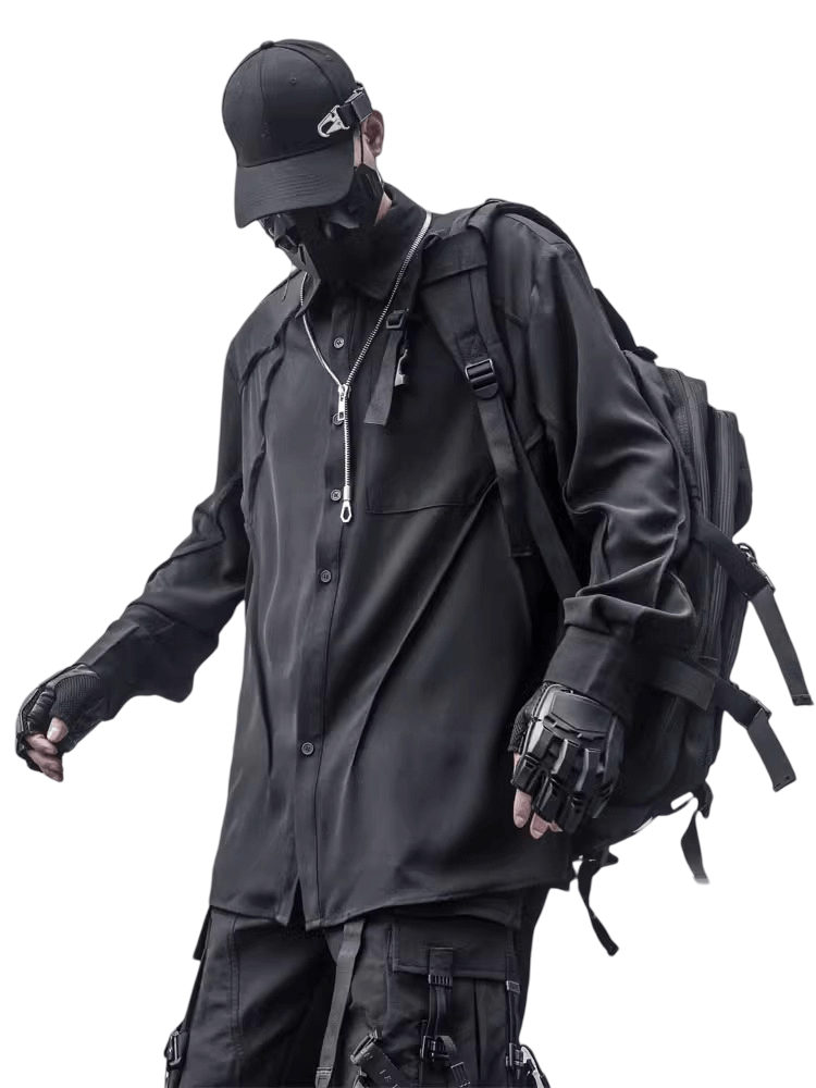 Black Quick-dry Techwear Shirt